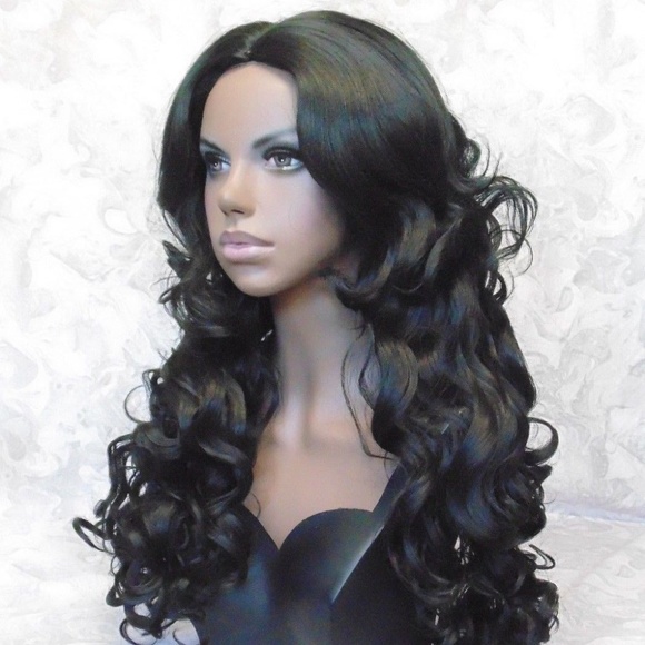 NEW Long Thick Curly Black Heat Resistant Wig main image 7
